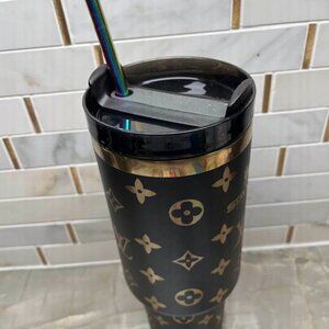 Laser -engraved  Luxary pattern 40 oz Rainbow  Tumbler